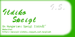 ildiko speigl business card